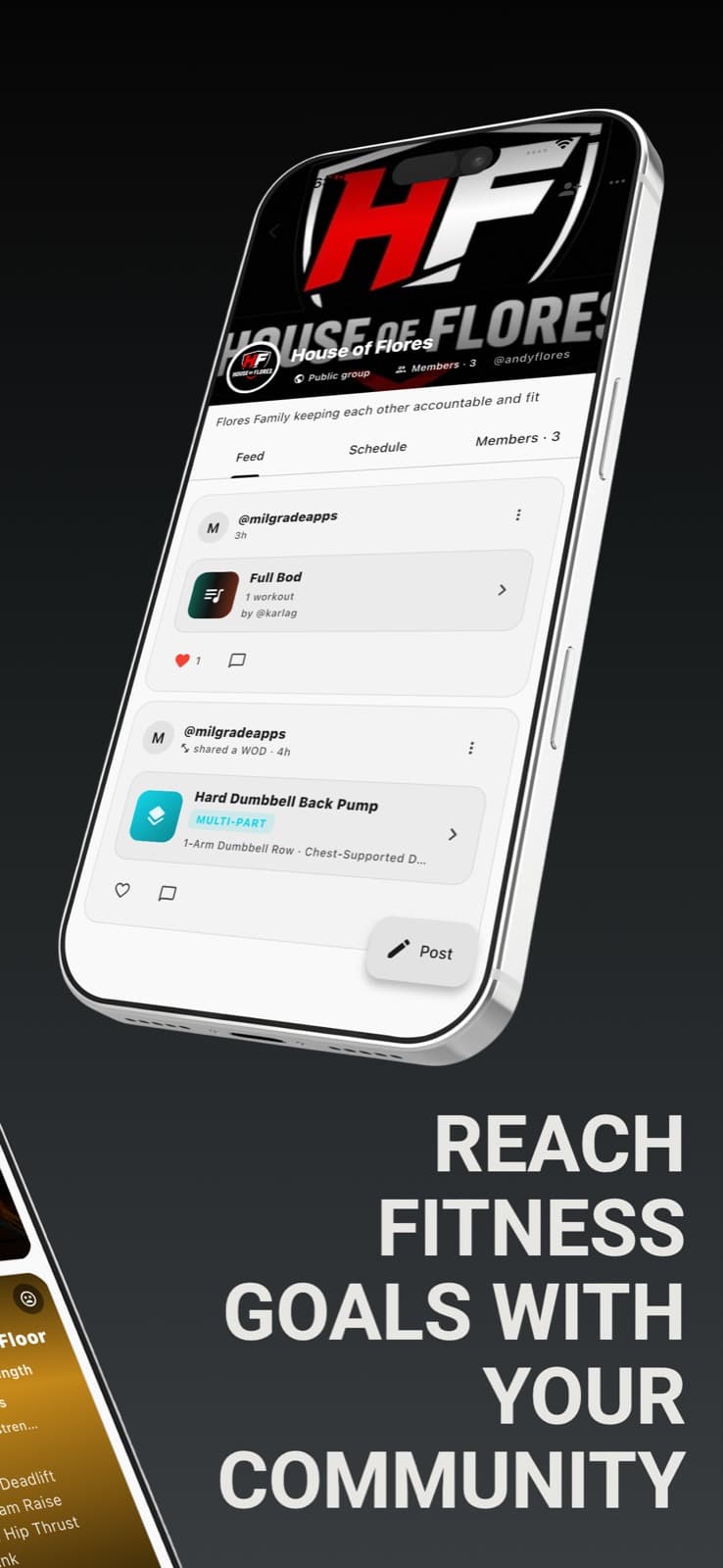 A Repmix group where members share workouts and keep each other accountable